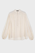THORALD HIGH COMFORT CROPPED SERAFINO TOP CHALK