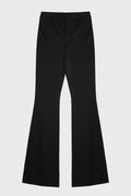ENYA SLIM FIT BOOTCUT TROUSERS WITH BUTTON CLOSURE SLITS BLACK