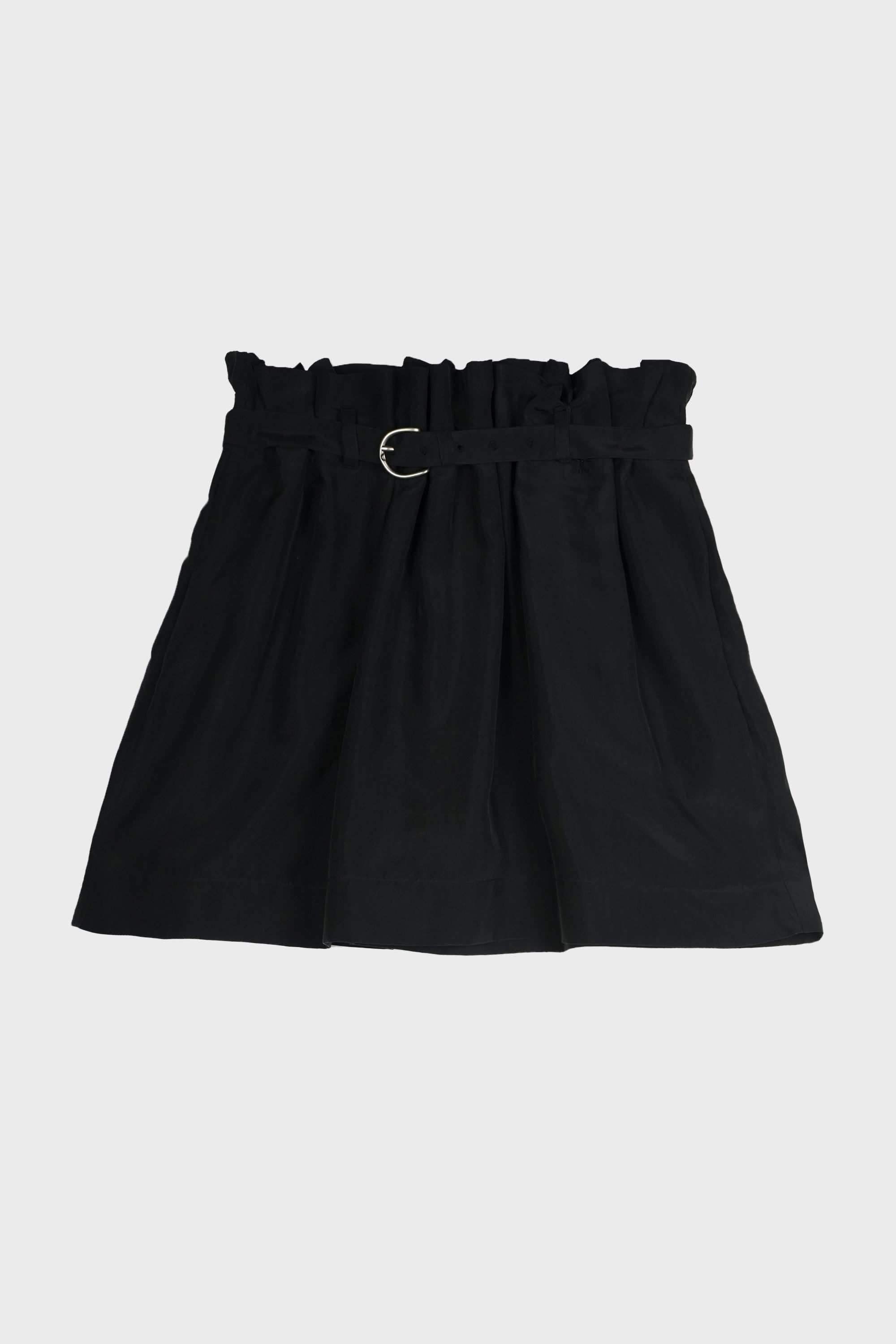 HAGA PLEATED MINISKIRT WITH BELT BLACK