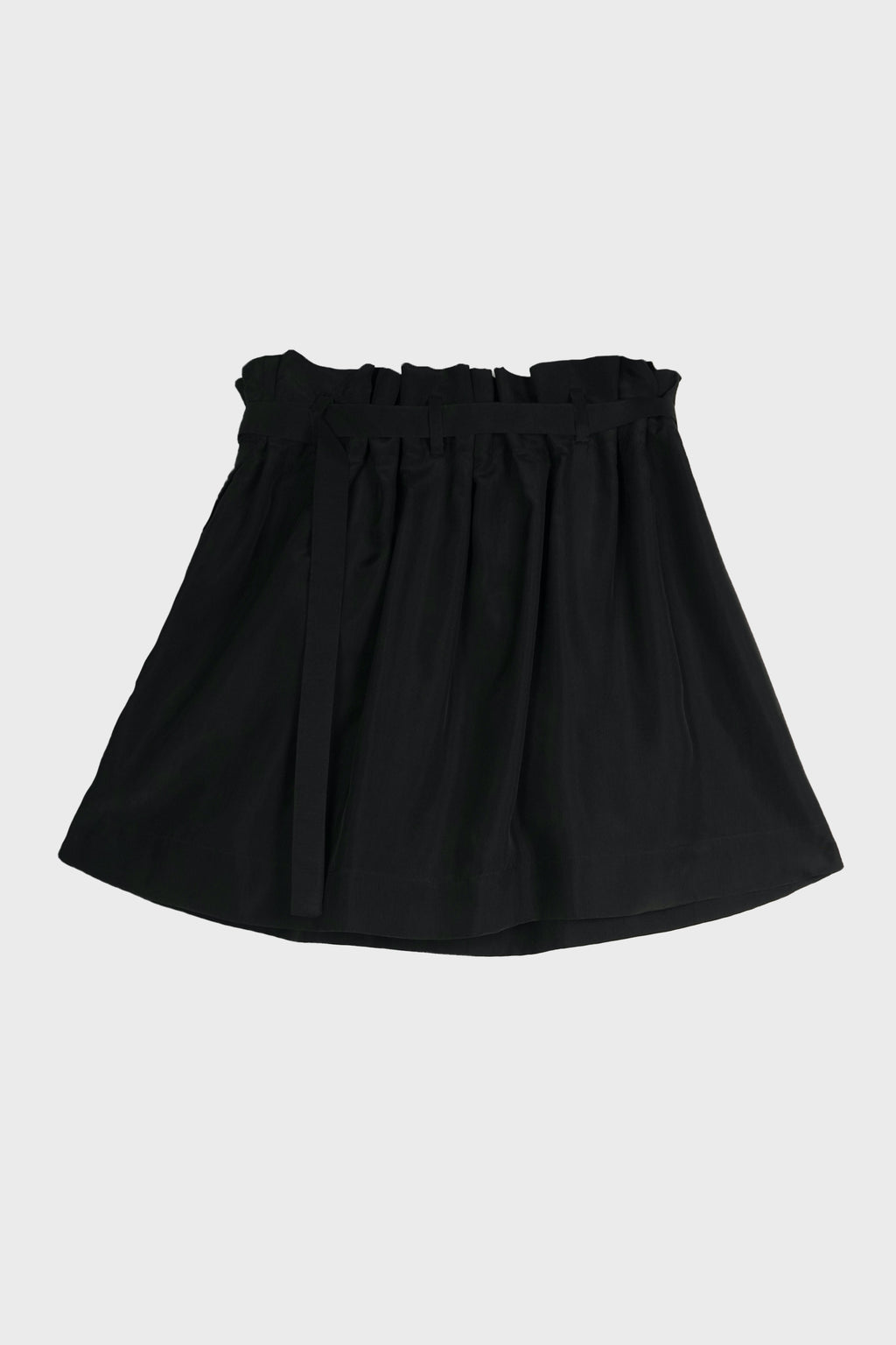 HAGA PLEATED MINISKIRT WITH BELT BLACK