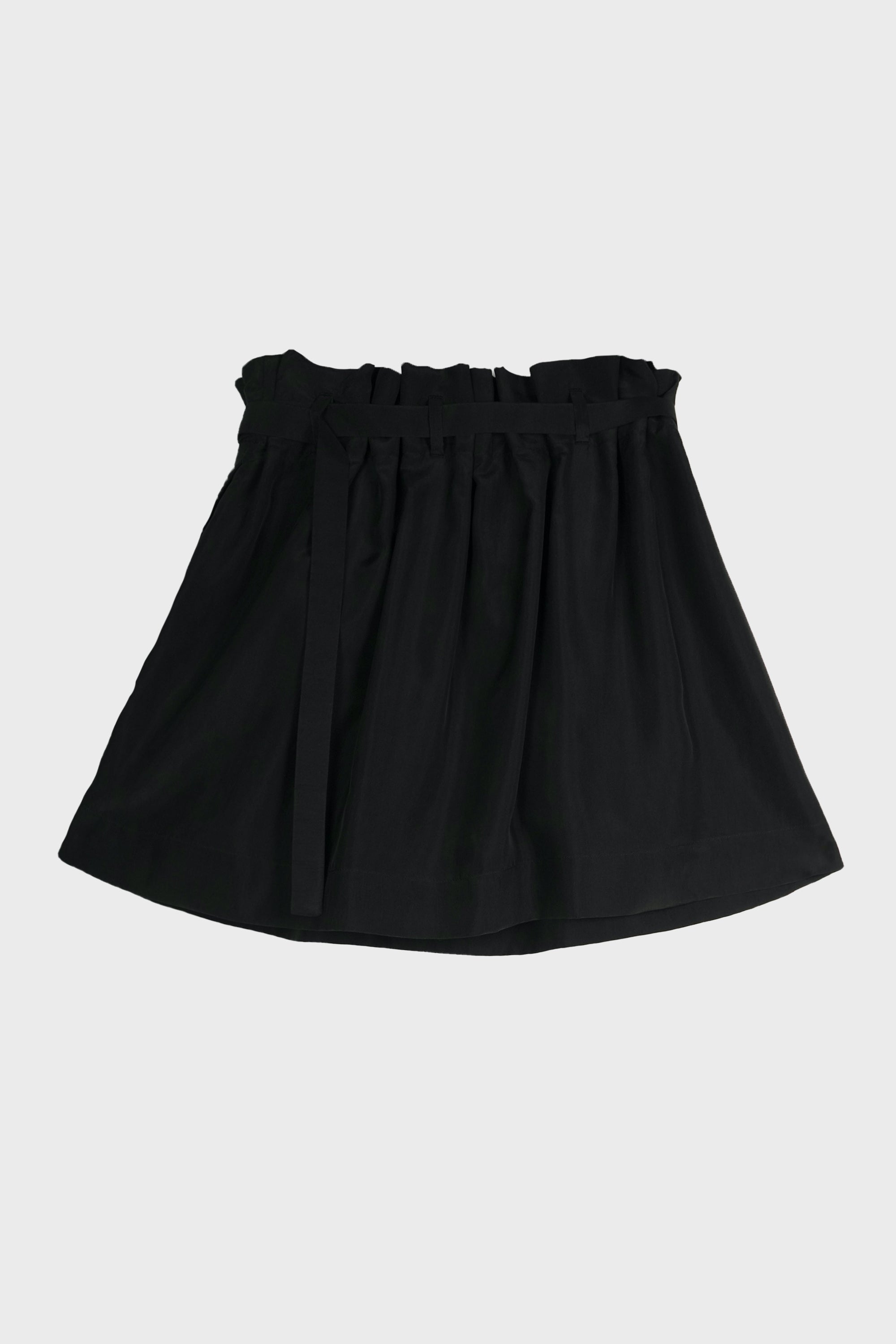 HAGA PLEATED MINISKIRT WITH BELT BLACK