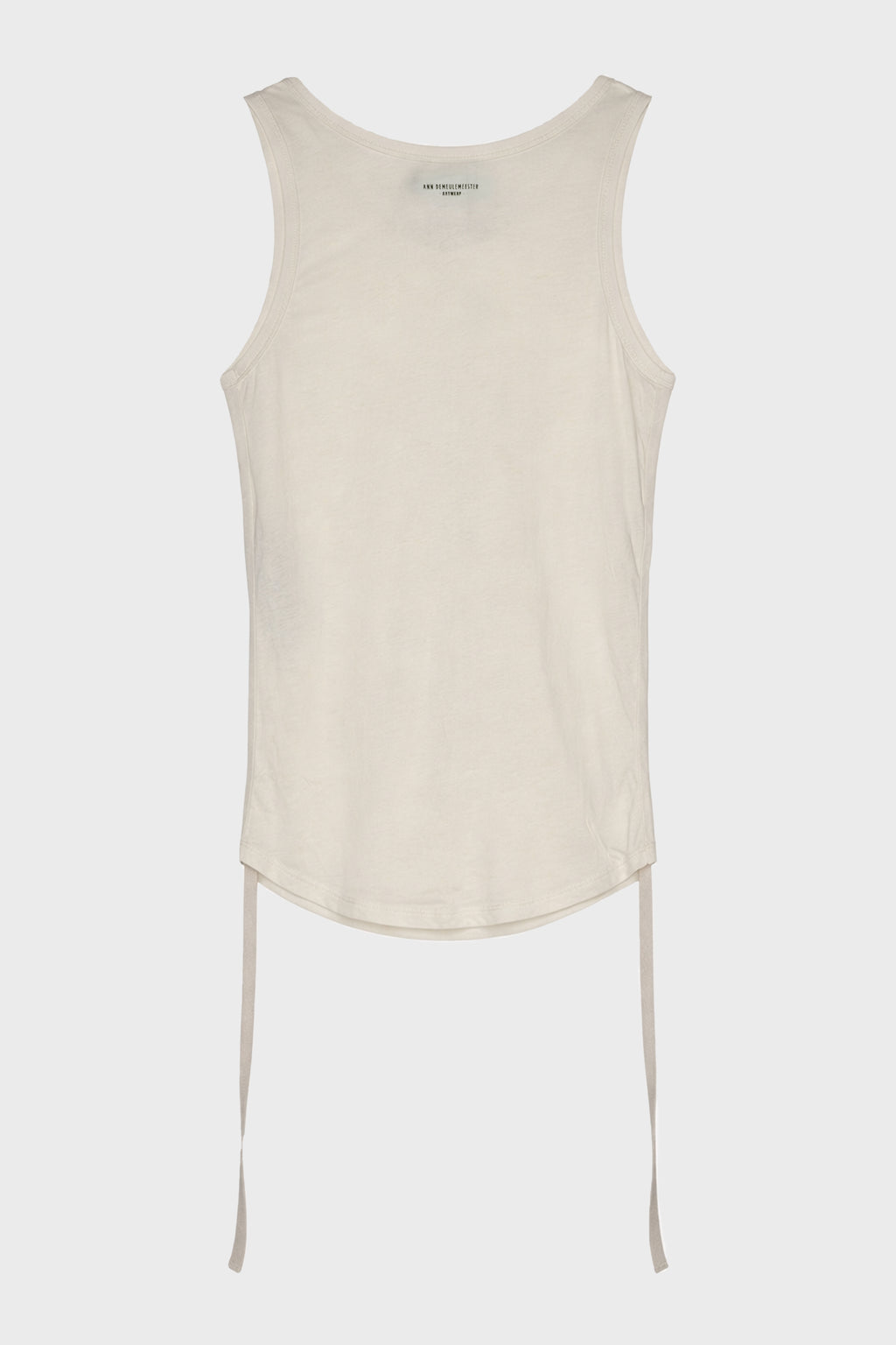 MEXI WRINKLED CROPPED TANK TOP WITH "WILDFLOWER" PRINT IVORY