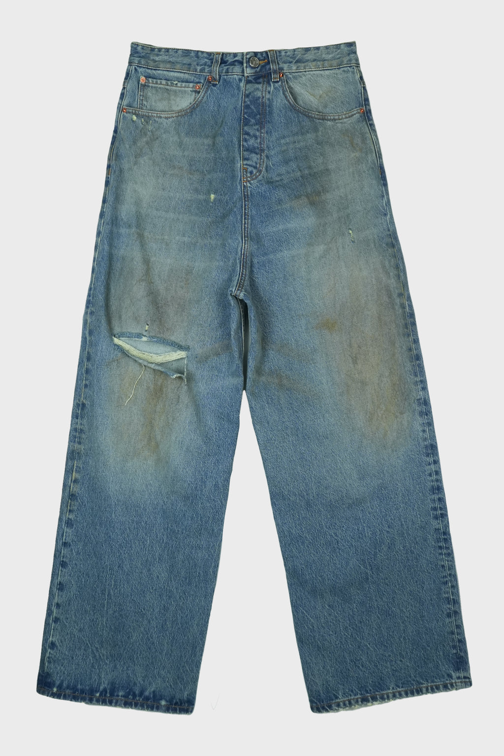 BACK-TO-FRONT JEANS DISTRESSED LIGHT BLUE