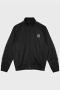 BIKER CROSS TAPE TRACK ZIP-UP BLACK