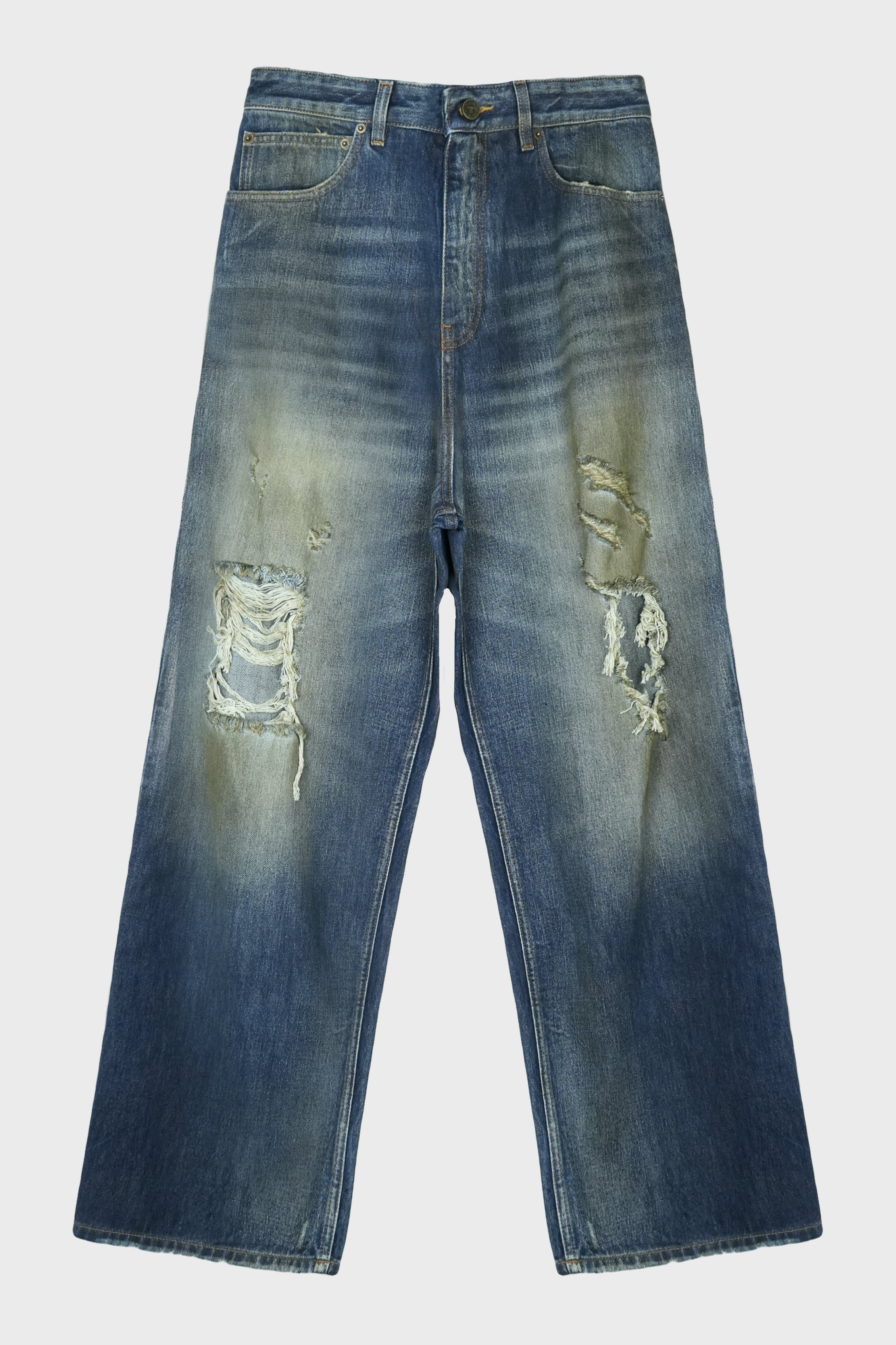TRASHED JEANS WASHED-OUT BLUE