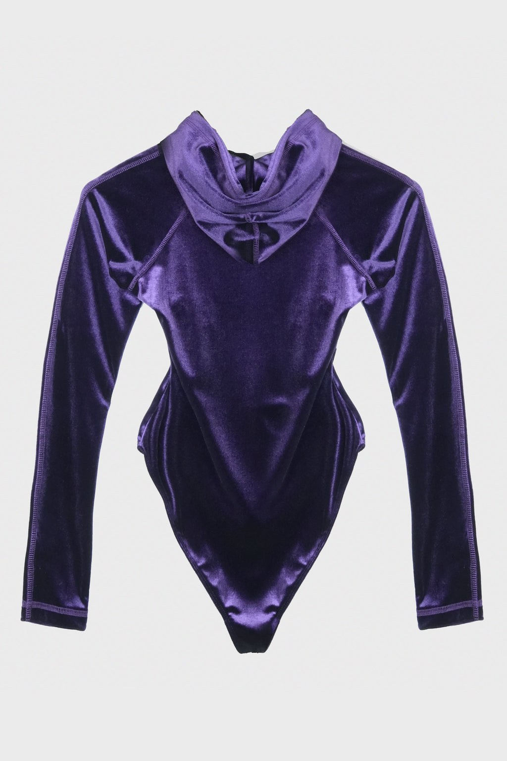 VELVET BODY WITH A HOOD PURPLE