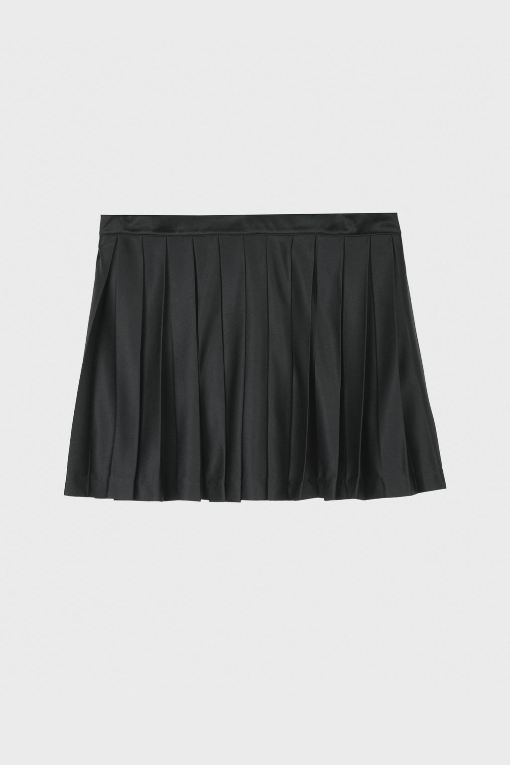 OPEN BACK PLEATED LOGO SKIRT BLACK
