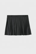 OPEN BACK PLEATED LOGO SKIRT BLACK