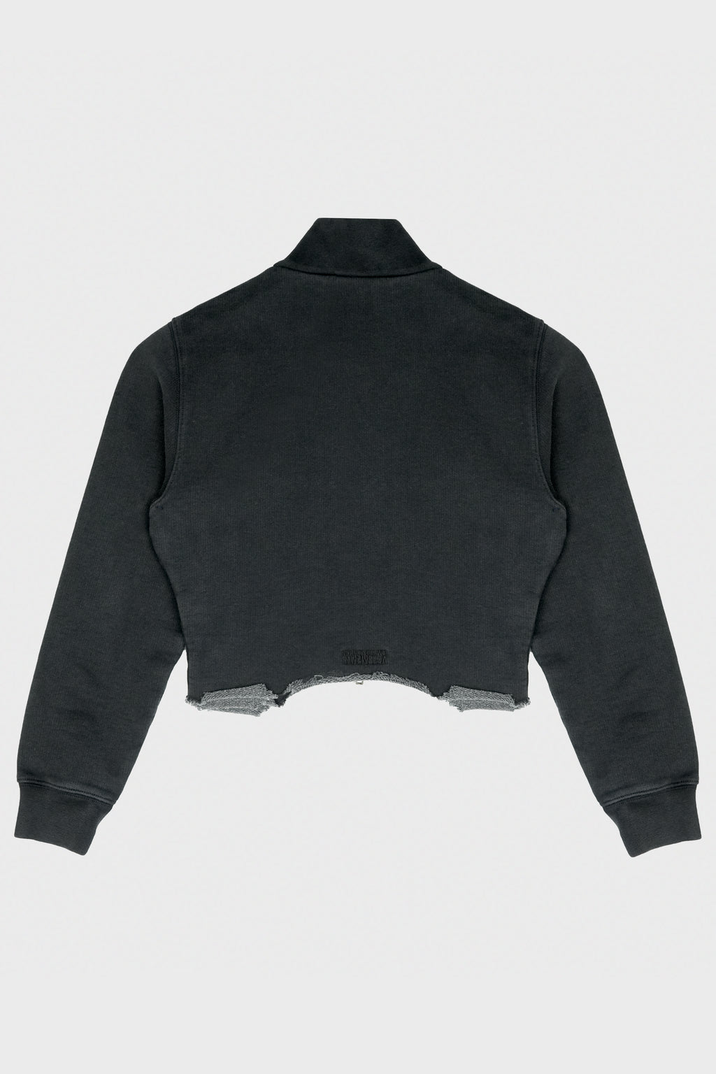 UPSIDE-DOWN LOGO ZIP-UP HOODIE BLACK