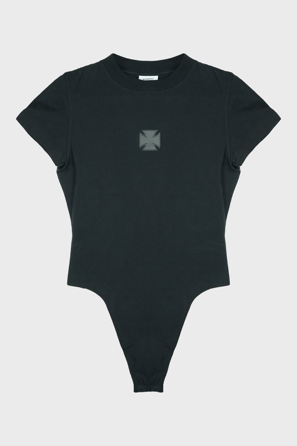 LEATHER CROSS T-SHIRT BODY BLACK
