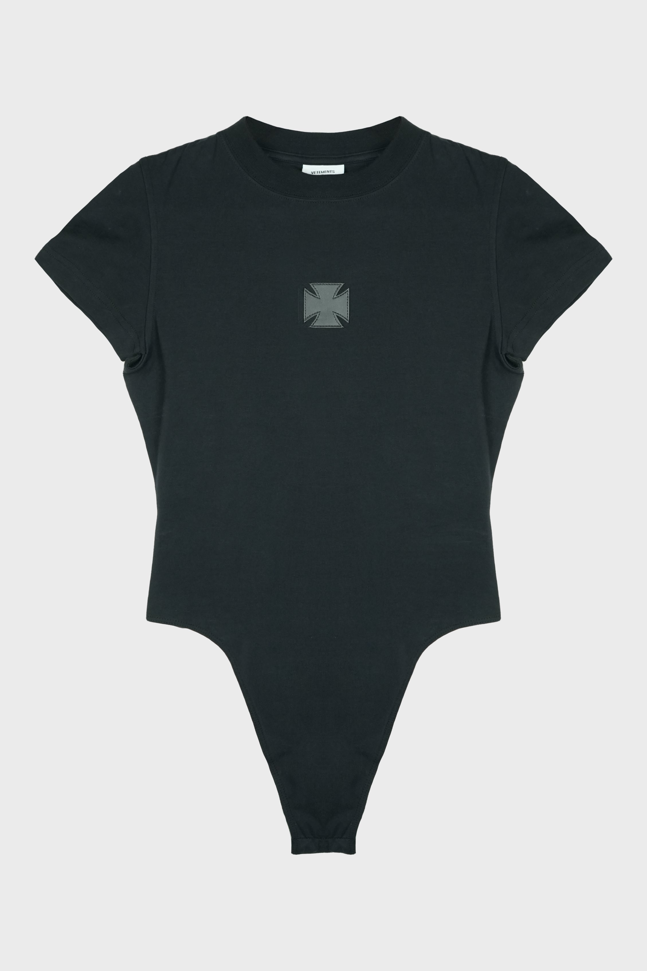 LEATHER CROSS T-SHIRT BODY BLACK