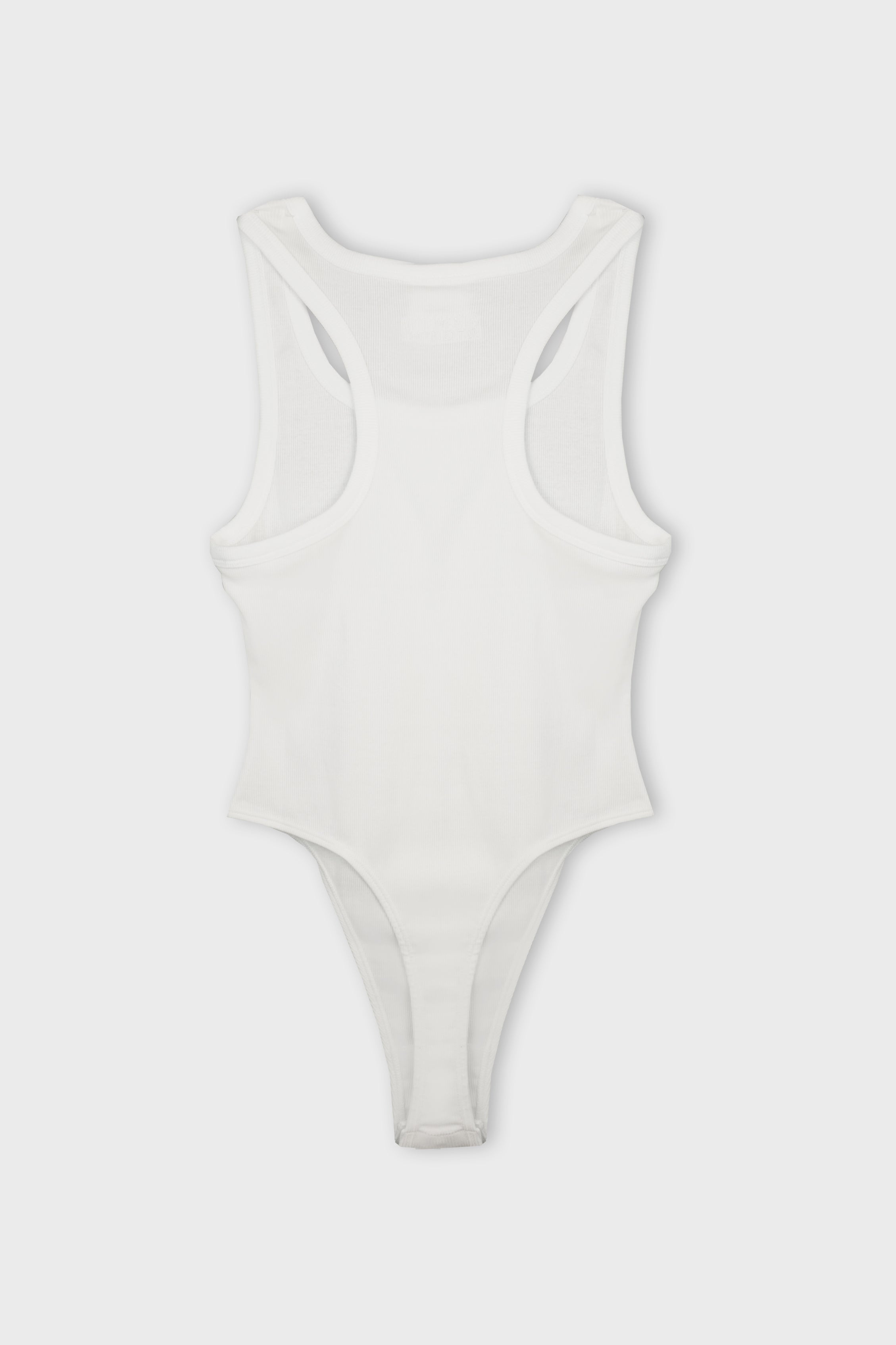 BIKER CROSS LOGO BODYSUIT WHITE