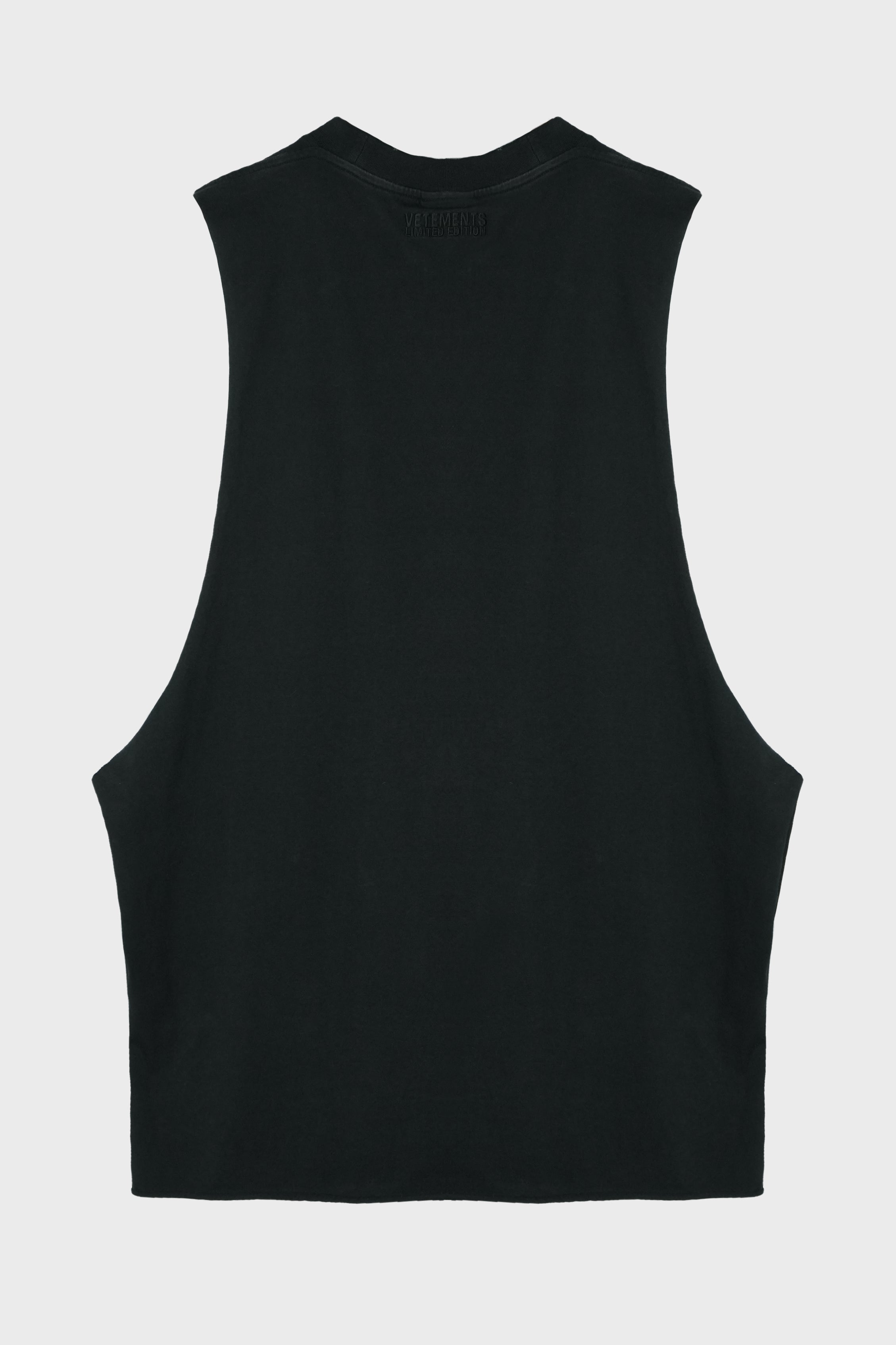 BIKER LEATHER CROSS JERSEY MUSCLE T-SHIRT BLACK