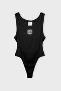 BIKER CROSS LOGO BODYSUIT BLACK