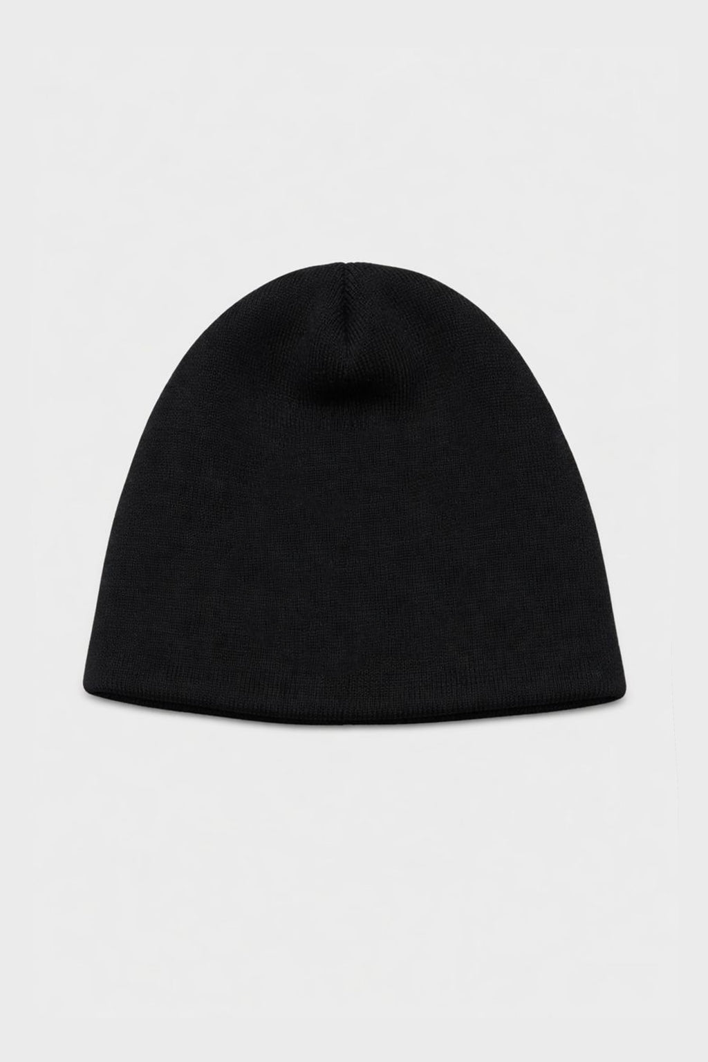 LEATHER BIKER CROSS LOGO BEANIE BLACK