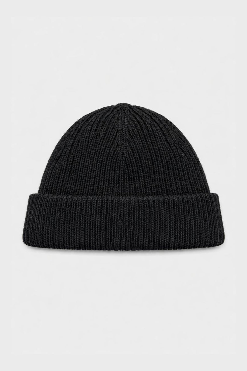 LEATHER BIKER CROSS LABEL BEANIE BLACK