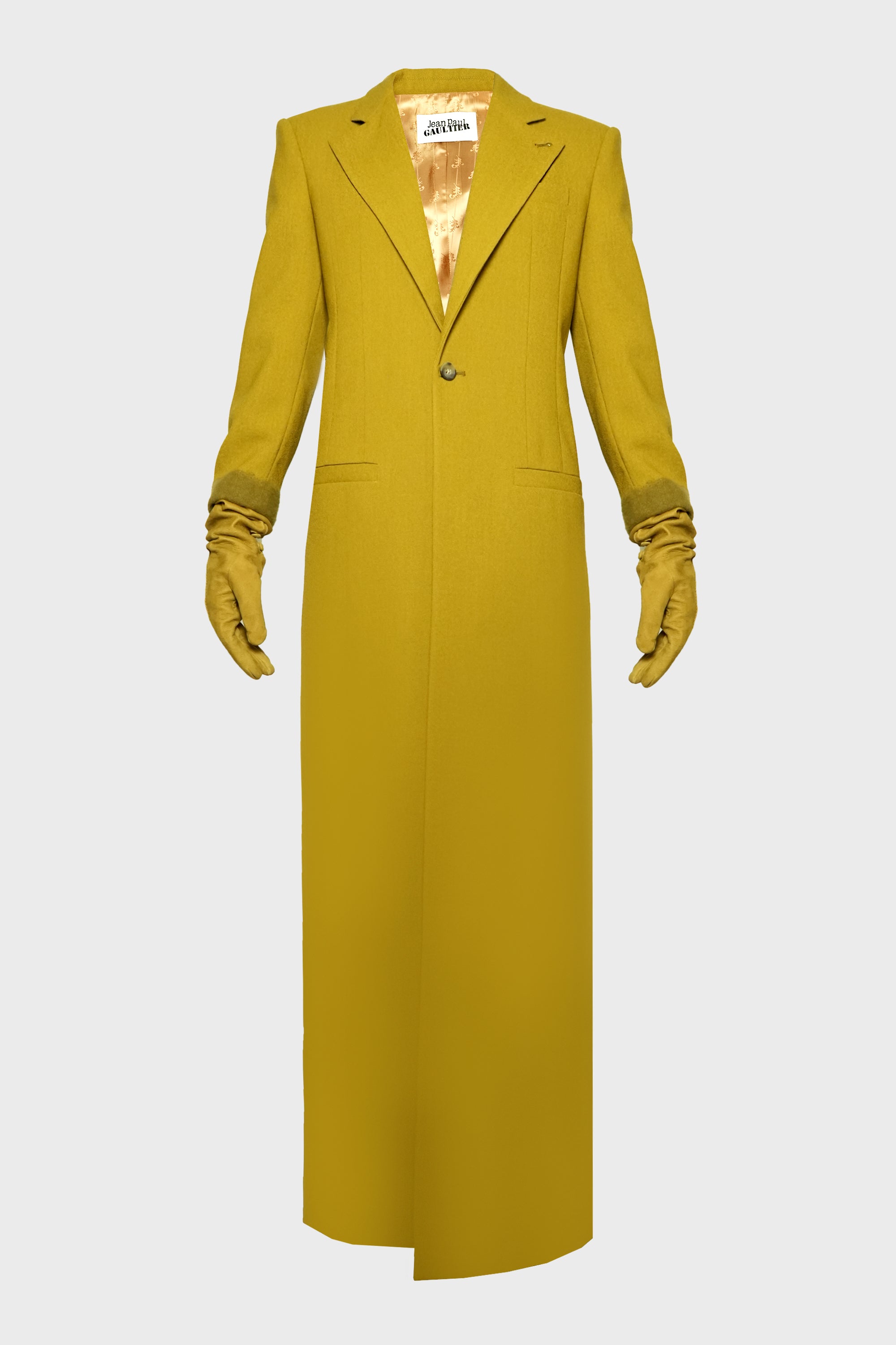 TAILORING WOOL COAT WITH GLOVES DETAIL