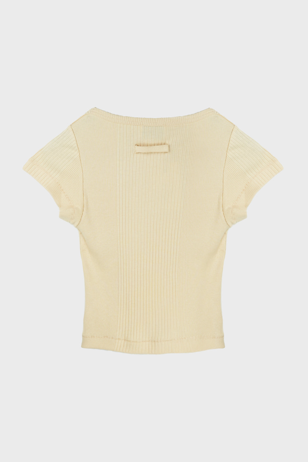 CROPPED BABY TEE W/ "GAULTIER" PATCH