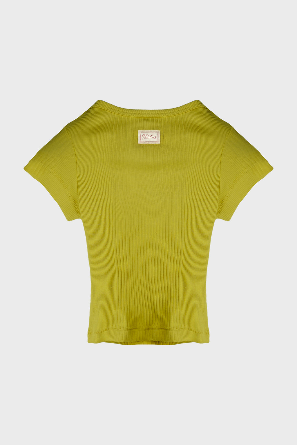 CROPPED BABY TEE W/ "GAULTIER" PATCH