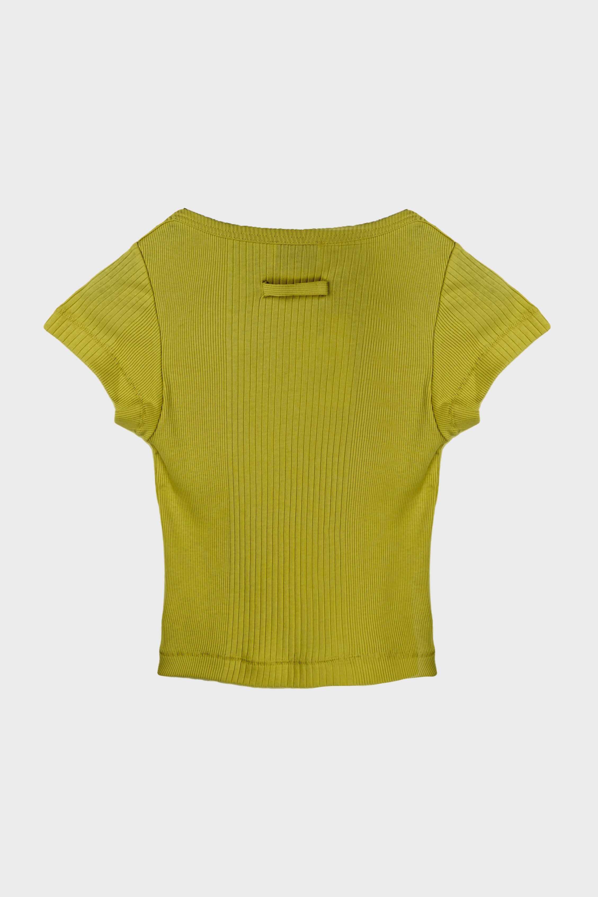 CROPPED BABY TEE W/ "GAULTIER" PATCH