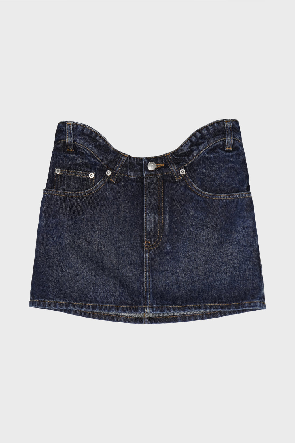 MINI SKIRT WITH CURVY WAISTBAND