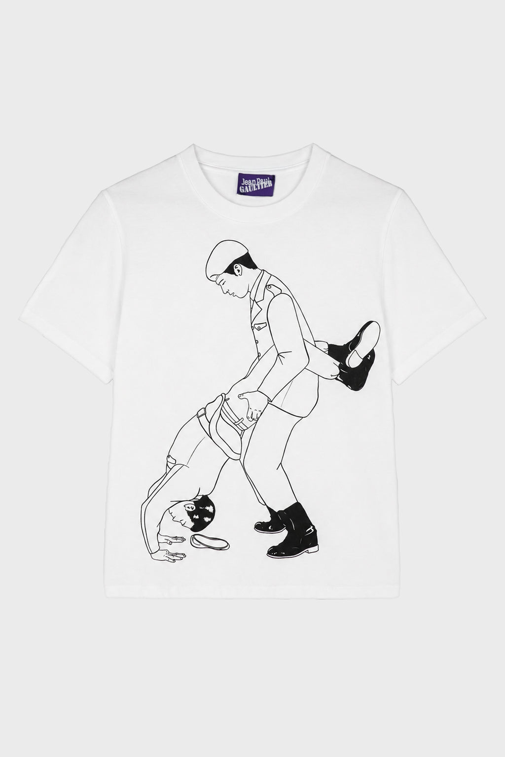 COTTON JERSEY SQUARED TEE-SHIRT PRINTED "KAMASUTRA"