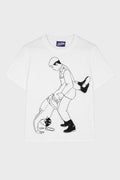 COTTON JERSEY SQUARED TEE-SHIRT PRINTED "KAMASUTRA"
