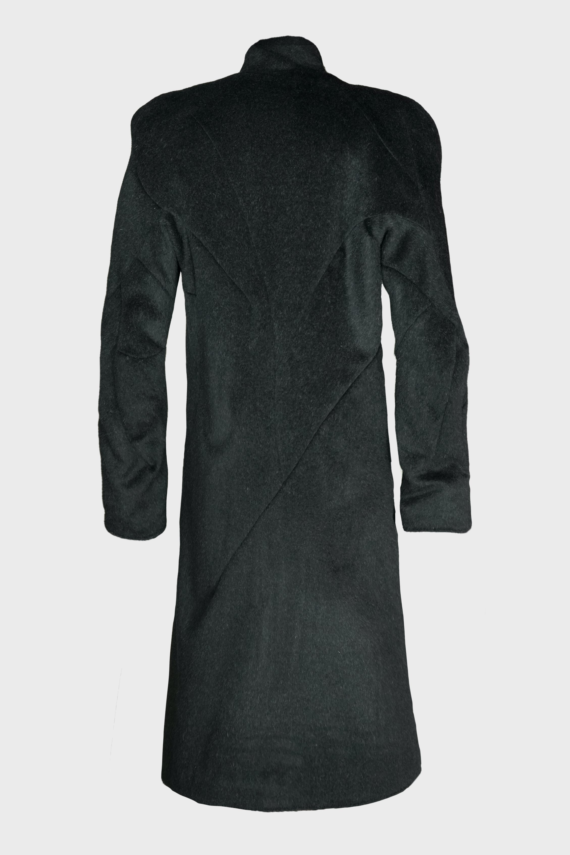 DISTORTION POWER SHOULDER COAT BLACK