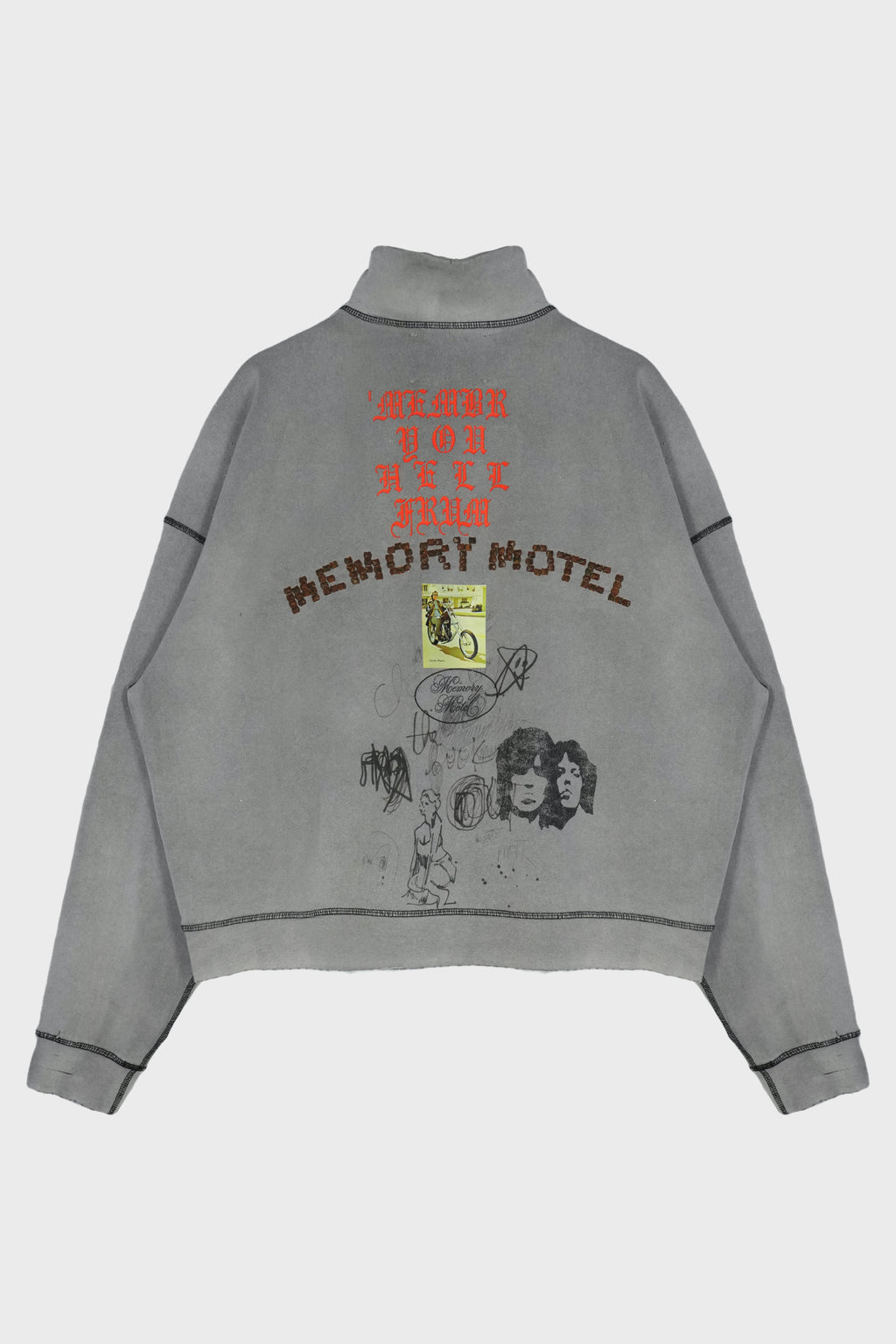 SORRY 'BOUT THAT 1/4 ZIP CREWNECK GREY