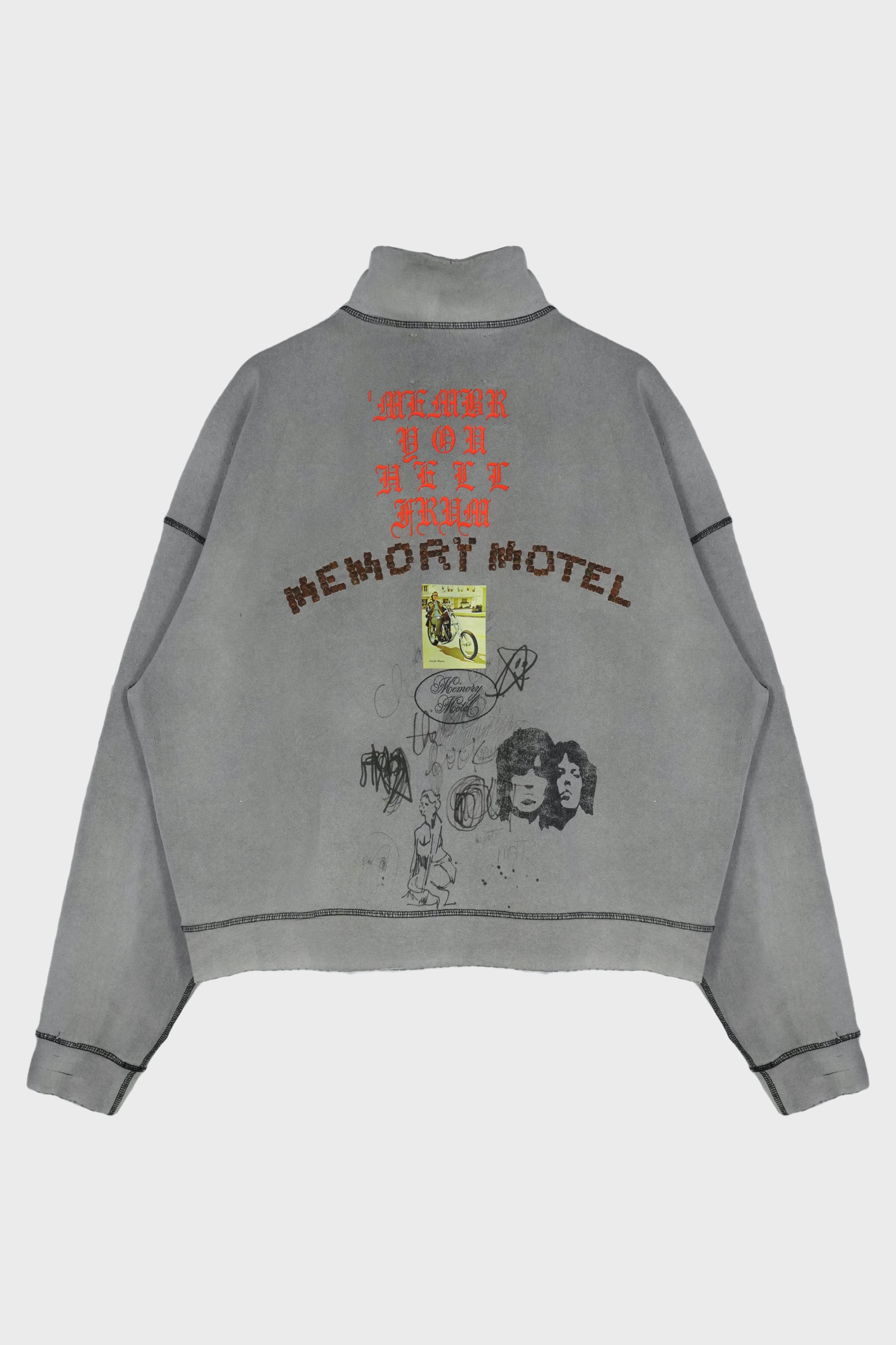 SORRY 'BOUT THAT 1/4 ZIP CREWNECK GREY