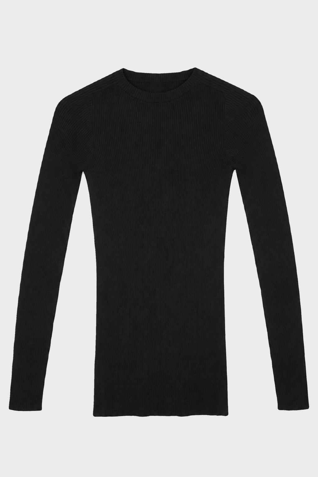 RIBBED ROUND NECK BLACK