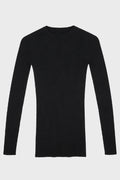 RIBBED ROUND NECK BLACK