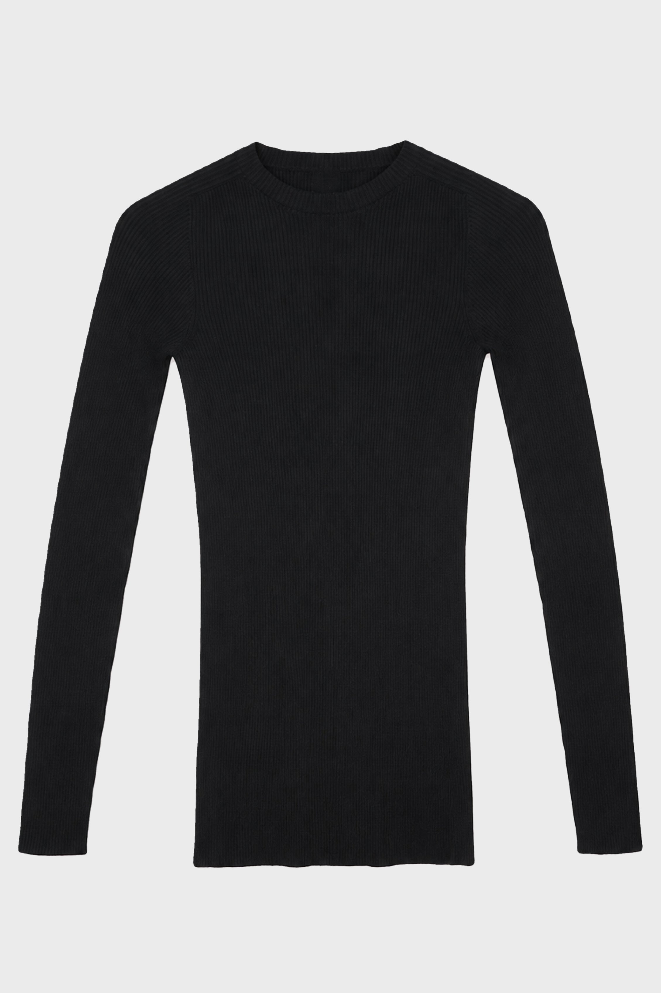 RIBBED ROUND NECK BLACK