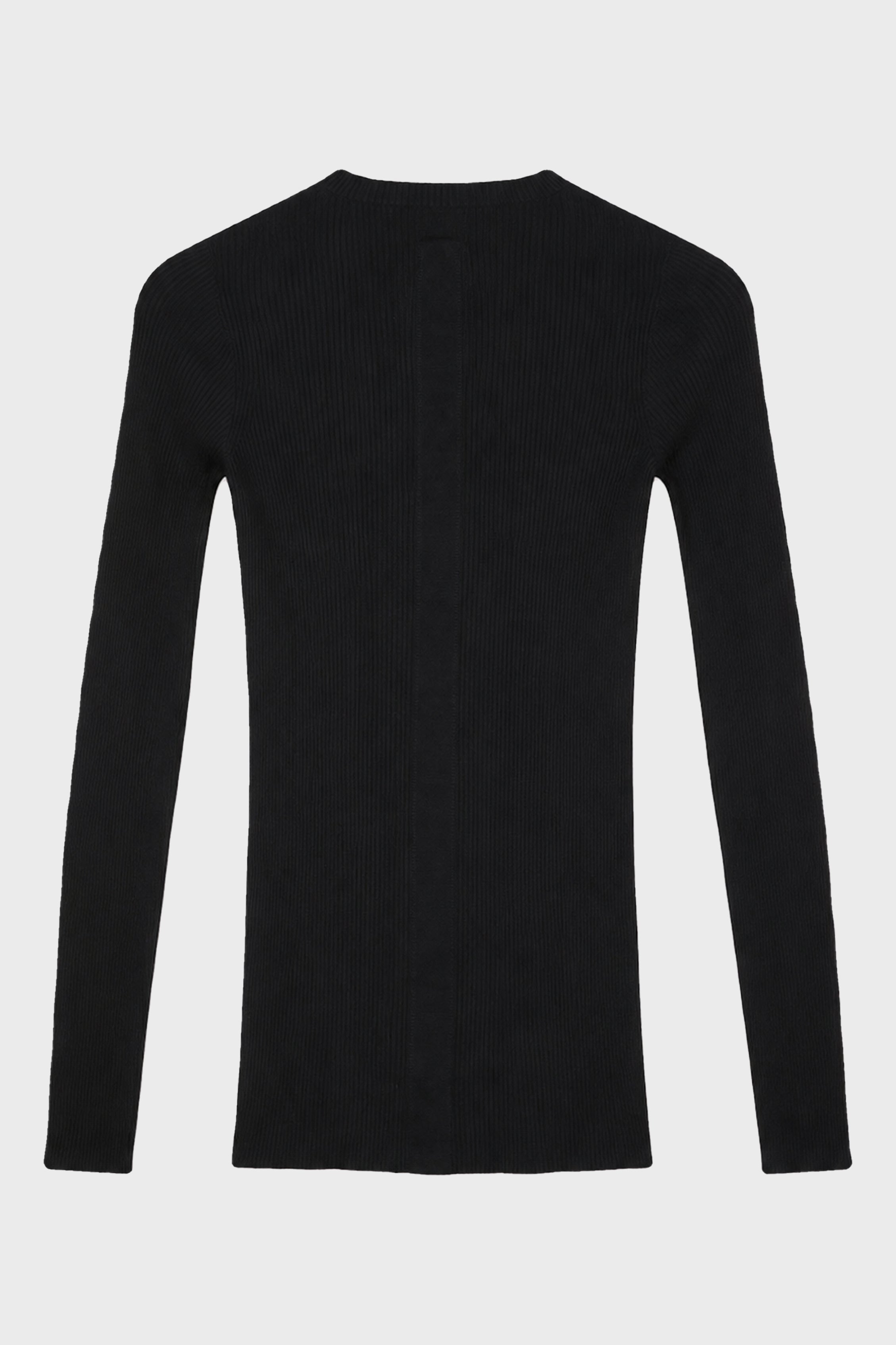 RIBBED ROUND NECK BLACK