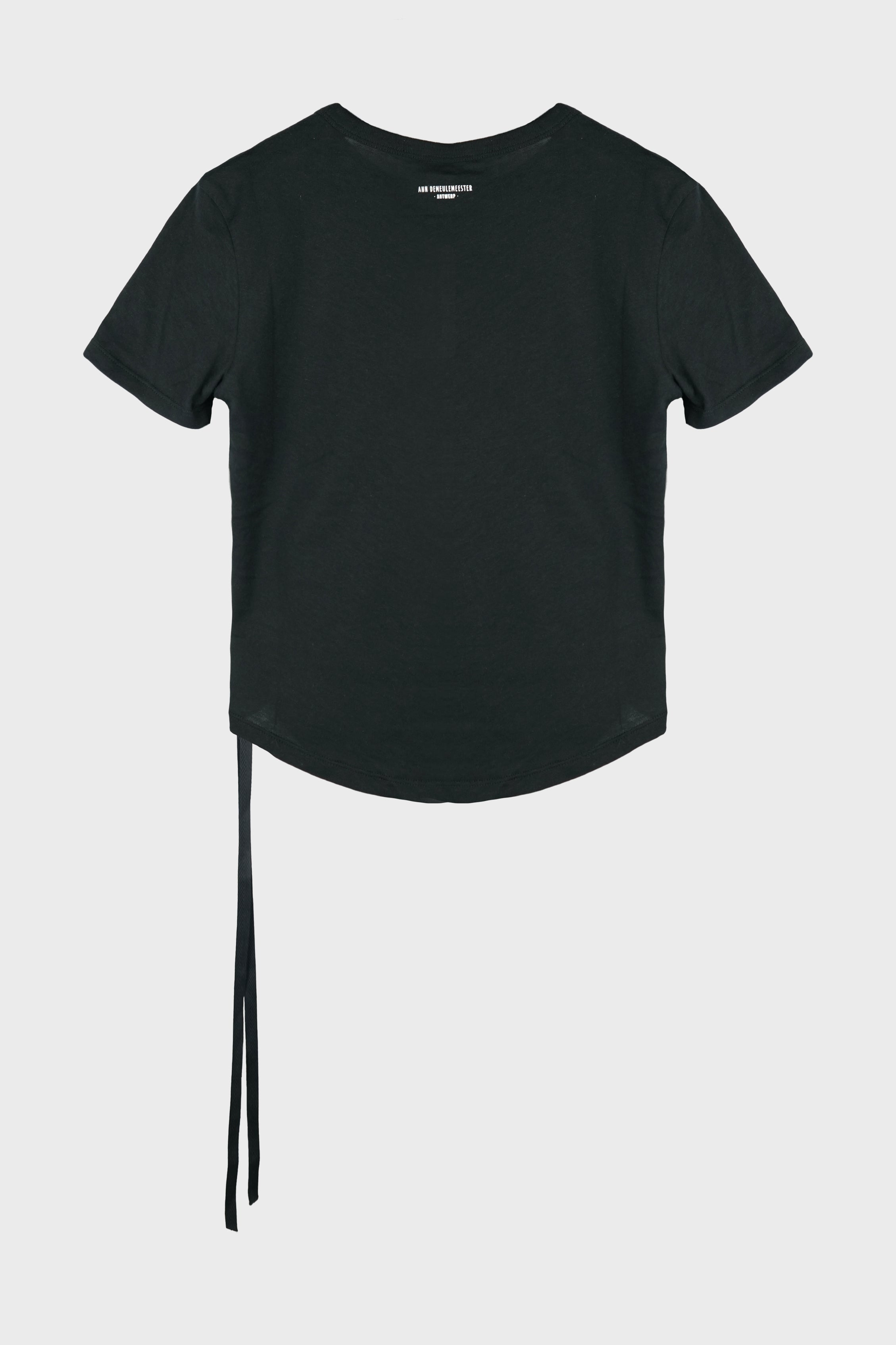 FLOOR MICRO T-SHIRT WITH "HOLLOW SOUND" PRINT BLACK