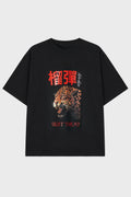 UNISEX LEOPARD GRAPHIC T-SHIRT BLACK