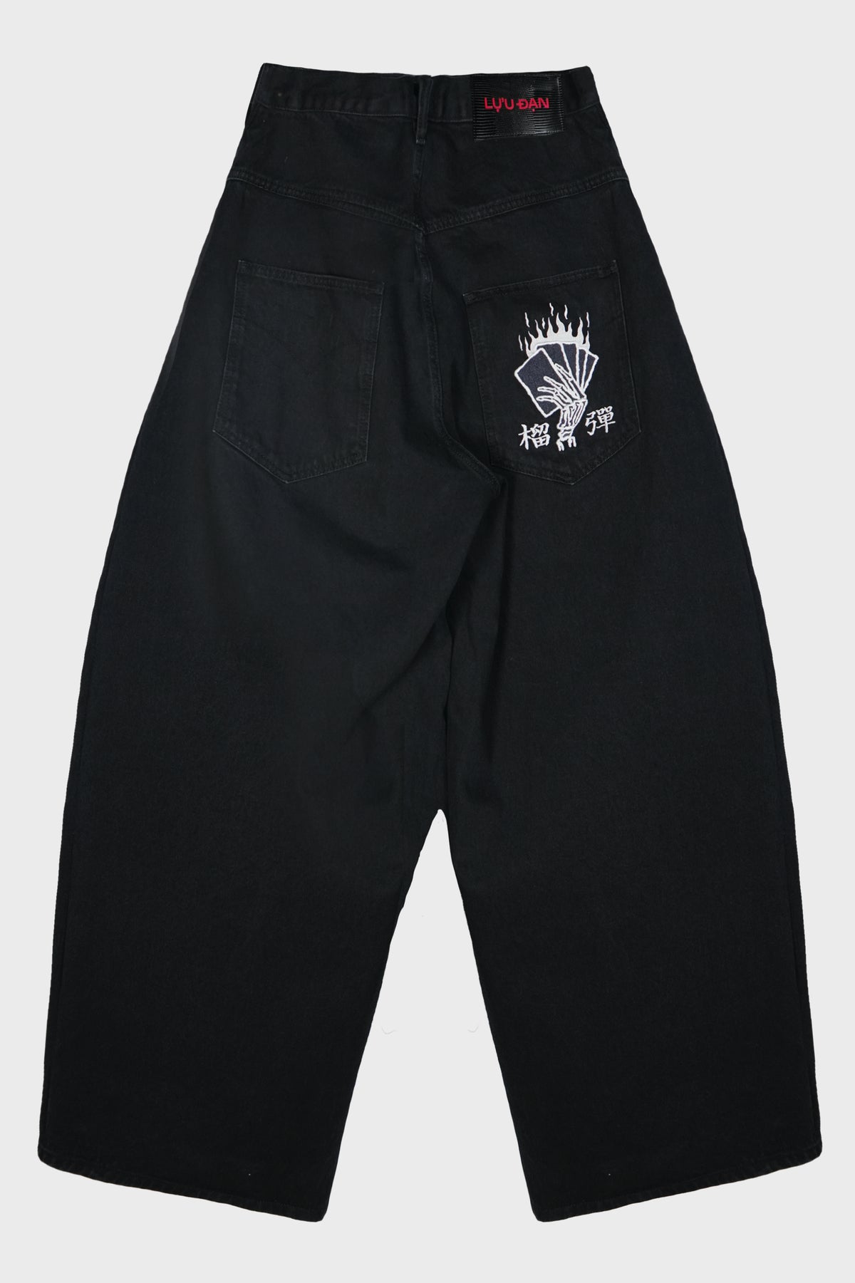 BLACKLISTED DOUBLE DOWN DENIM JEANS SOAKED BLACK