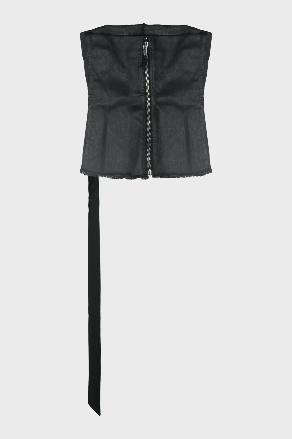 SPLINTERED BUSTIER TOP BLACK WAX