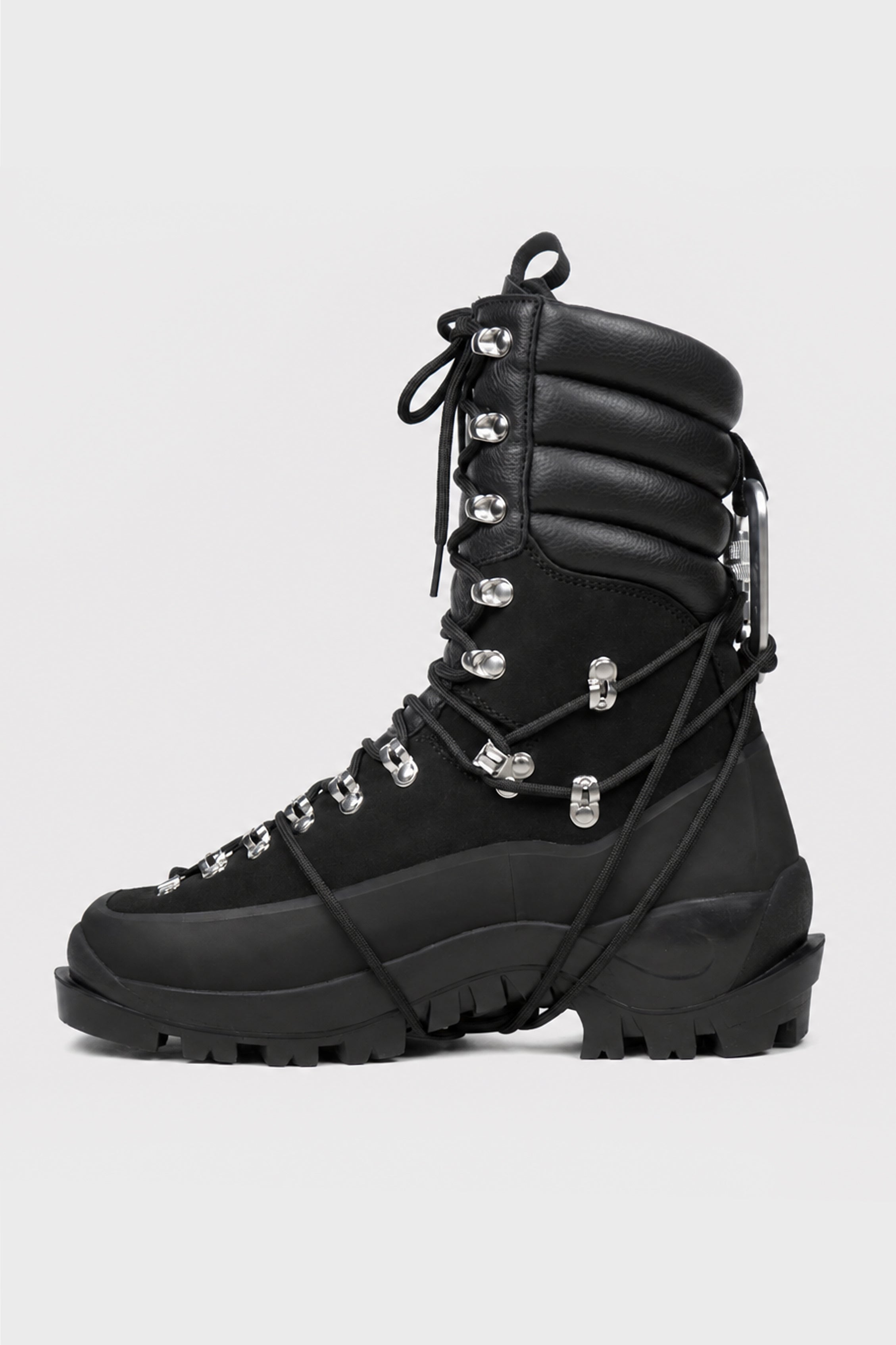 TALL HIKING BOOTS  BLACK