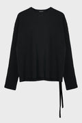 EMIL WAFFLE JERSEY T-SHIRT "THE VELVET EVENING" FADED BLACK