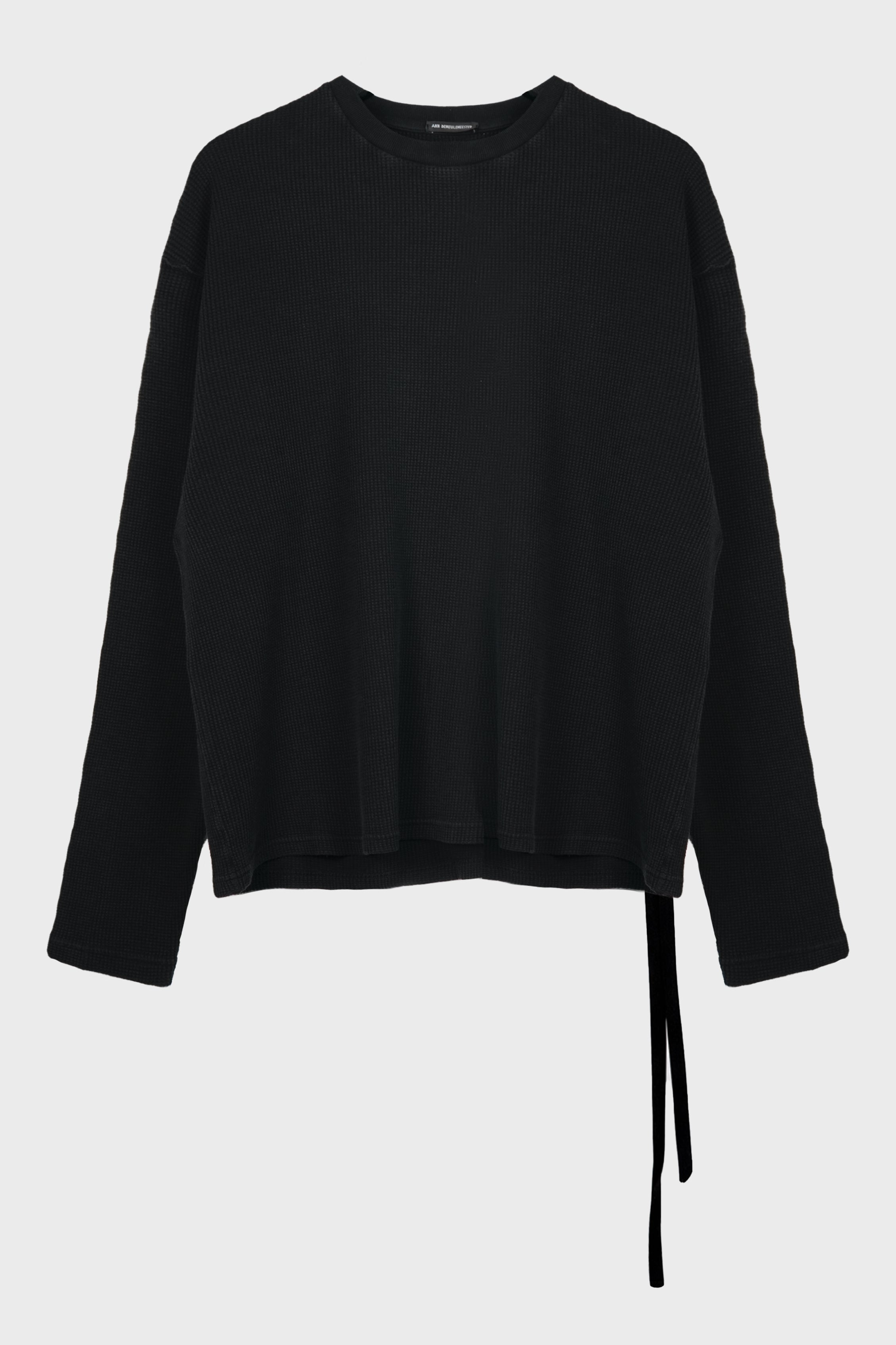 EMIL WAFFLE JERSEY T-SHIRT "THE VELVET EVENING" FADED BLACK