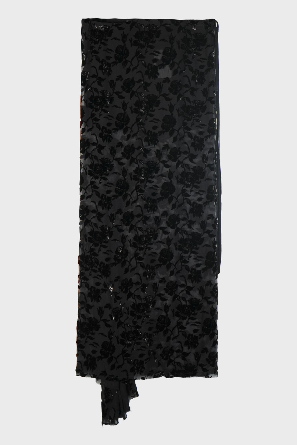EVELINE BIAS SKIRT ROSES DEVORÉ VELVET