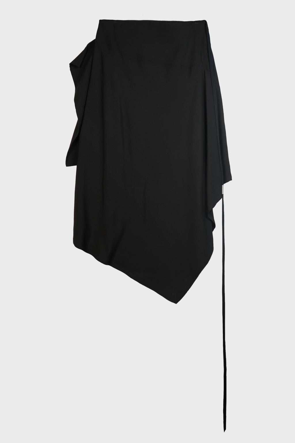 BIRIT ASYMMETRICAL WRAP SKIRT BLACK