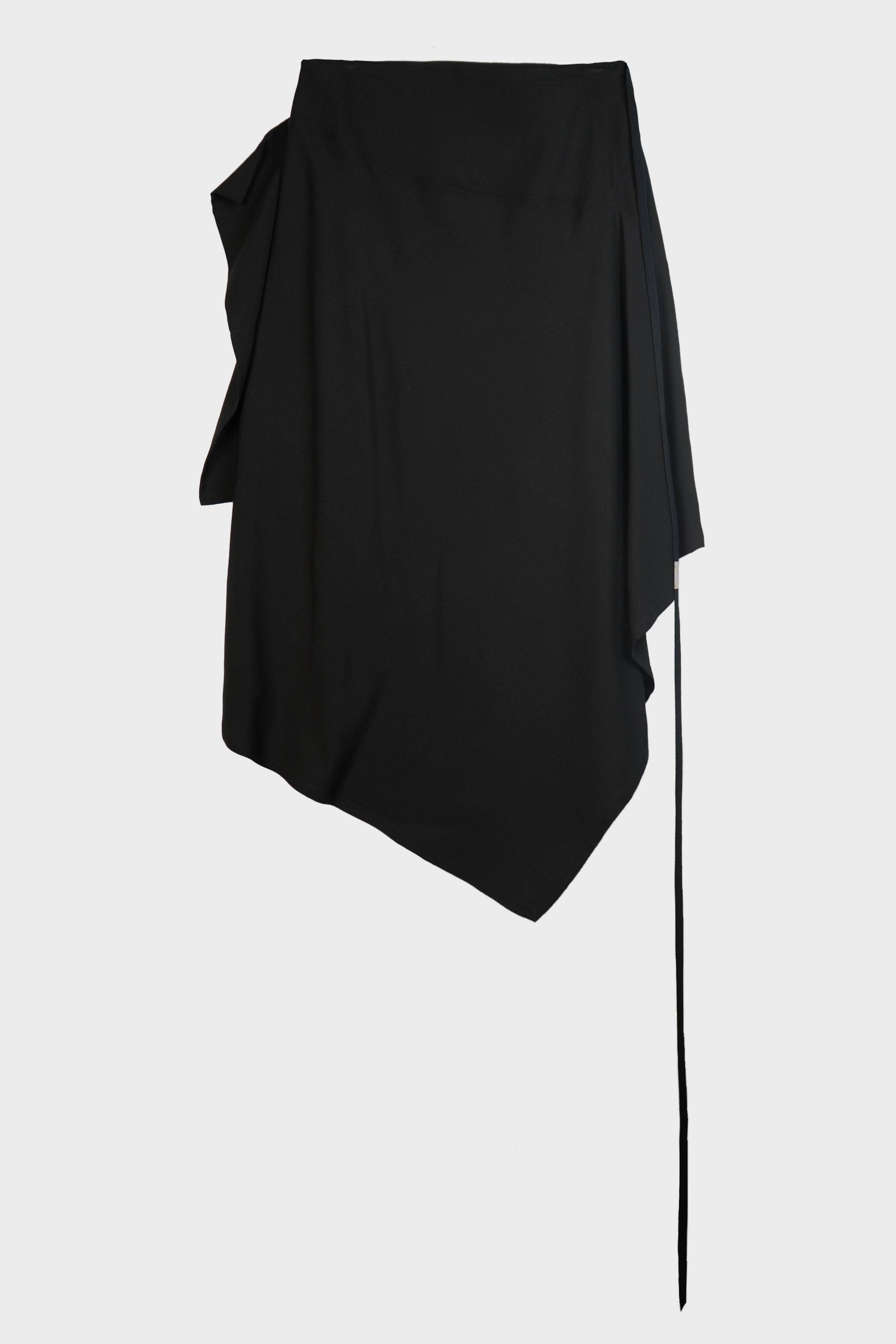 BIRIT ASYMMETRICAL WRAP SKIRT BLACK