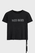 IDAR CROPPED T-SHIRT "POETES MAUDITS" FADED BLACK