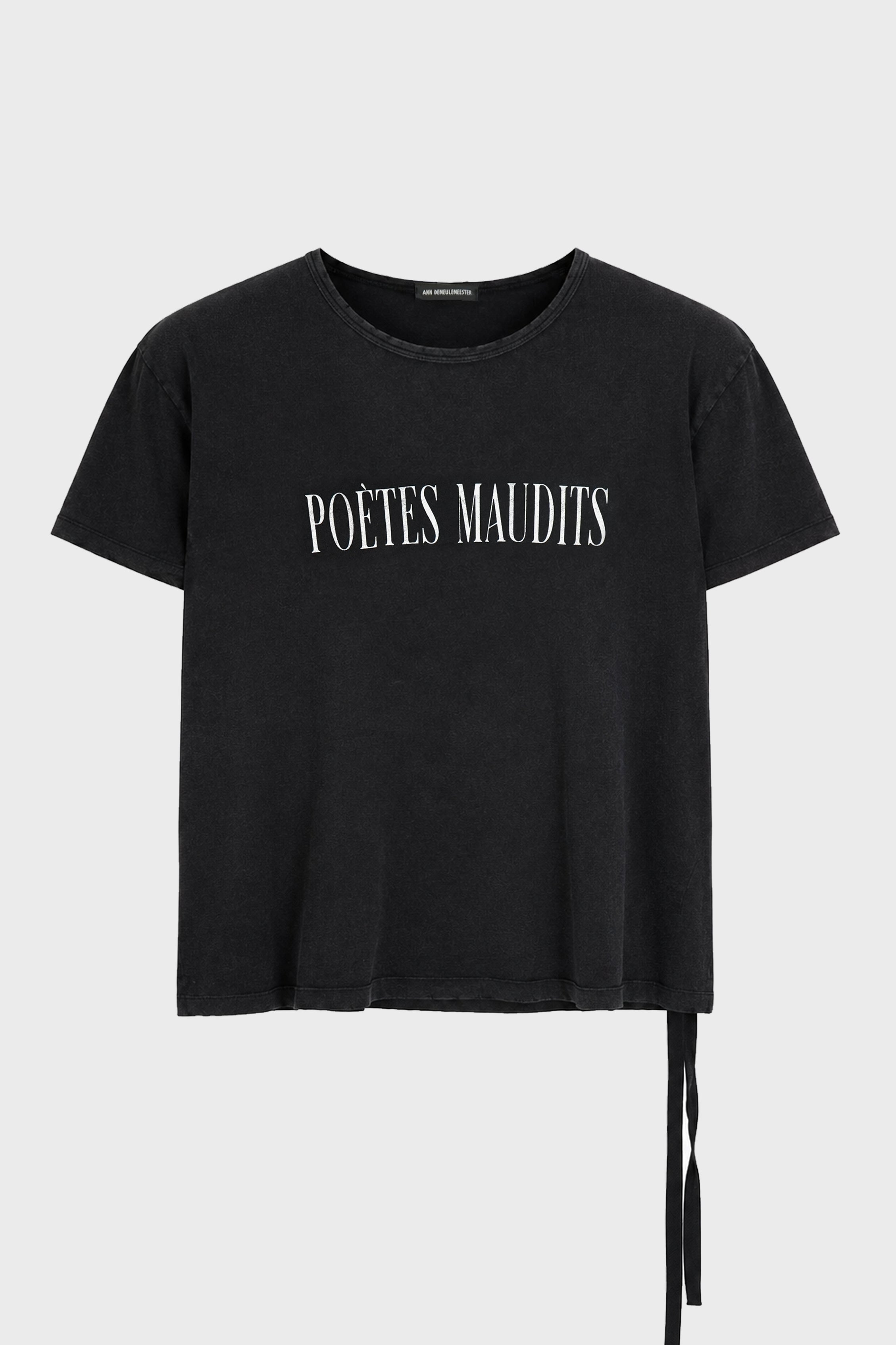 IDAR CROPPED T-SHIRT "POETES MAUDITS" FADED BLACK