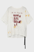 LU T-SHIRT W/ "NEW POETRY CLUB" PRINT CHALK