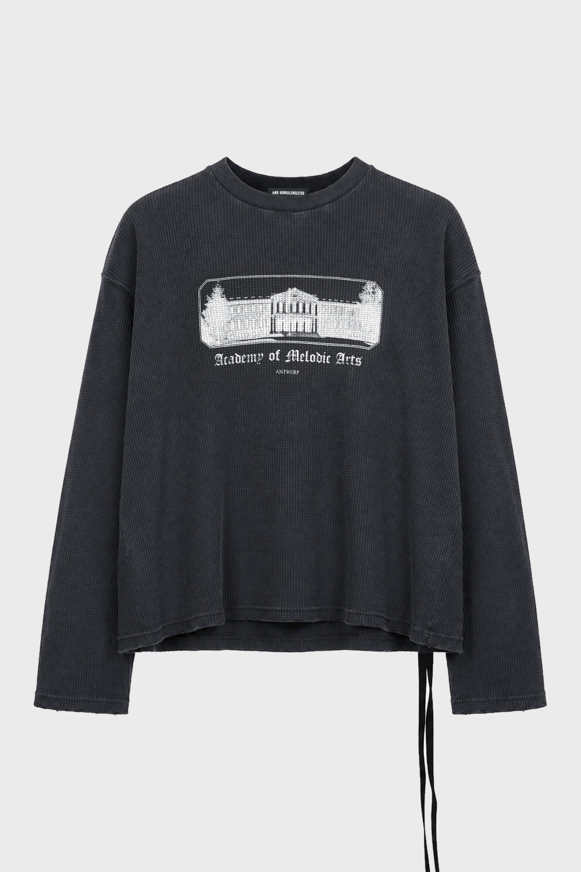 EMIL WAFFLE JERSEY T-SHIRT "ACADEMY" FADED BLACK