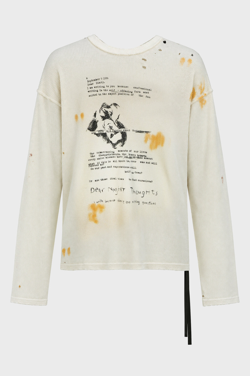 EMIL LONG SLEEVE T-SHIRT "DEAR DIARY" PRINT CHALK