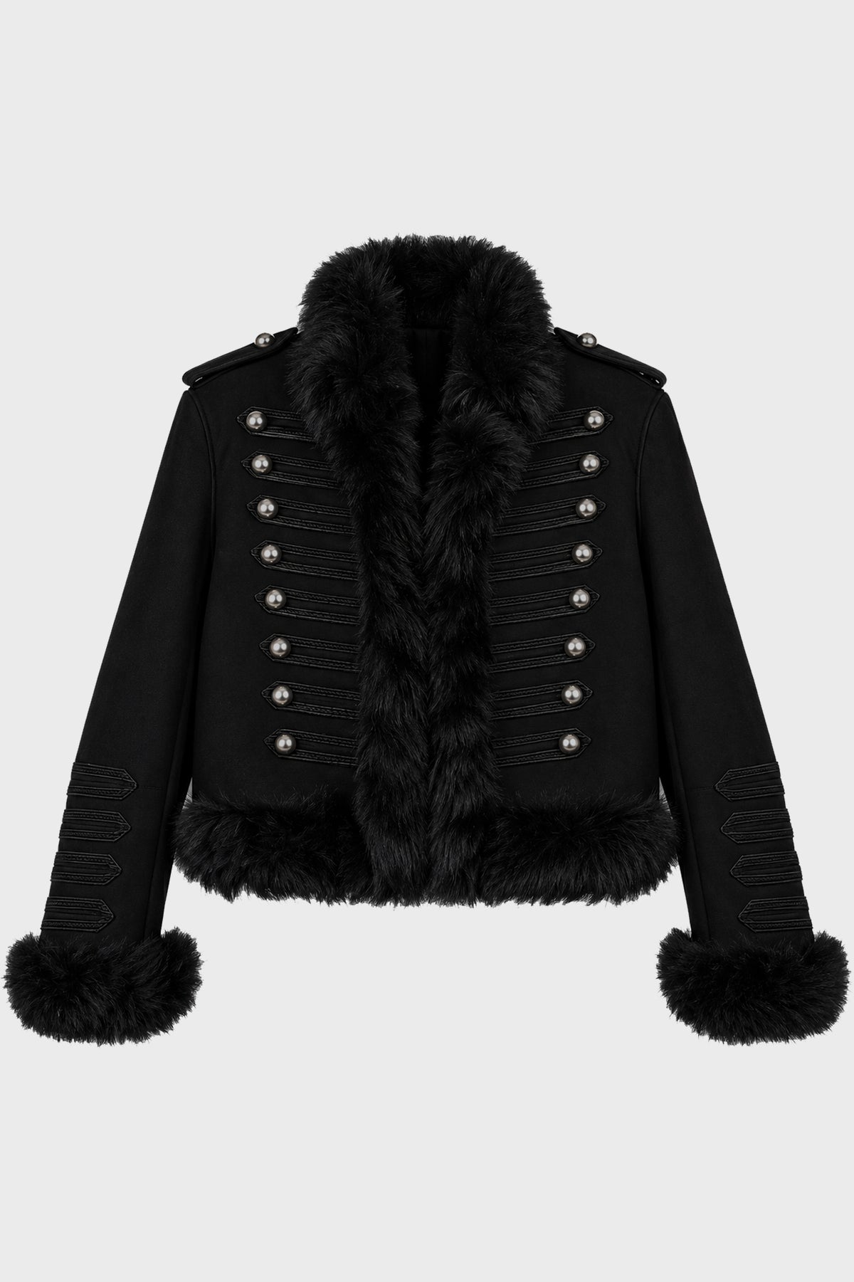 MALDUS EMBROIDERED CROPPED MARSINA JACKET BLACK